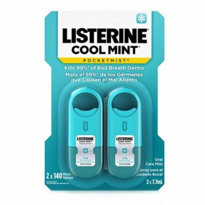 Listerine Pocket Mist Oral Care Mist, Cool Mint - 2 Ea, 2 Pack