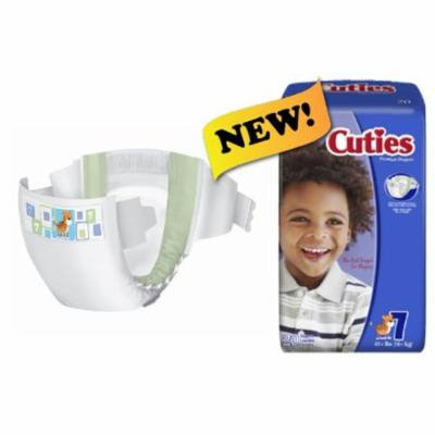 Cuties Baby Diaper Tab Closure Size 7 Disposable Heavy Absorbency, Bag of 20, 2 Pack