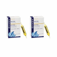 Phyto Huile D' Ales Pre-shampoo Intense Hydrating Oil Treatment 5 Ampoules (0.33oz Each) (2 Pack) + LA Cross Manicure 74858