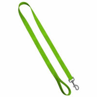 Classic Dog Leash: Hot Green, 3/4 inch by 6 feet Nylon by Moose Pet Wear