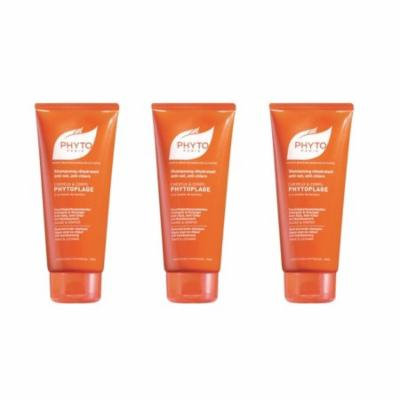 Phytoplage Shampooing Gel, Moisturizing Hair & Body Wash, 6.5 Oz (Pack of 3) + LA Cross Tweezers 71817