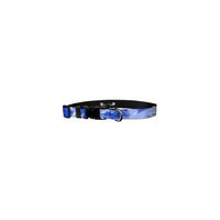 Deluxe Adjustable Dog Collar: Medium, Blue Smoke, 1 inch Sublimated Polyester by Moose Pet Wear