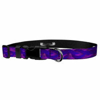 Deluxe Adjustable Dog Collar: Medium, Endless Waves, 3/4 inch Sublimated Polyester by Moose Pet Wear