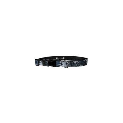 Deluxe Adjustable Dog Collar: Medium, Digi Camo Blue, 1 inch Sublimated Polyester by Moose Pet Wear