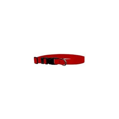 Classic Adjustable Dog Collar: Large, Light Red, 1 inch Nylon by Moose Pet Wear
