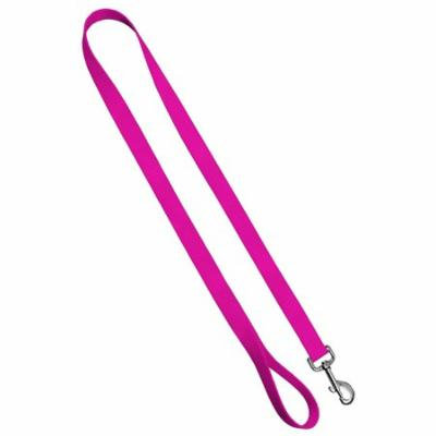 Classic Dog Leash: Hot Pink, 1 inch by 4 feet Nylon by Moose Pet Wear