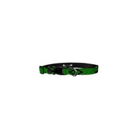 Deluxe Adjustable Dog Collar: Medium, Tiki Green, 1 inch Sublimated Polyester by Moose Pet Wear