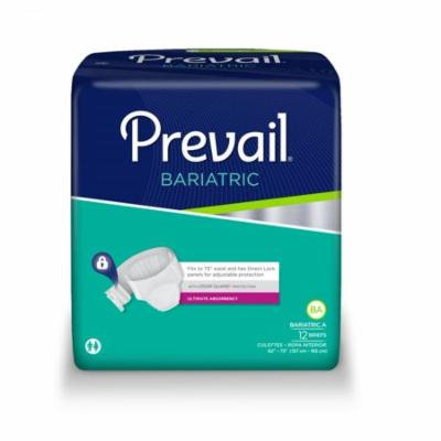 Prevail Adult Incontinent Brief Tab Closure 2X-Large Disposable Heavy Absorbency BG/12 PK/10