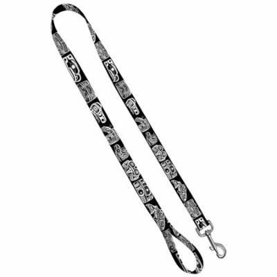 Deluxe Dog Leash: Northwest Totem, 1 inch by 6 feet Sublimated Polyester by Moose Pet Wear