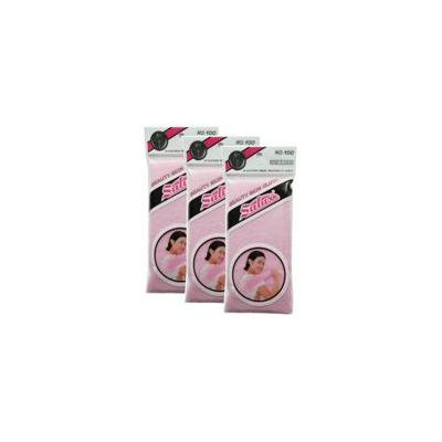 Salux Nylon Japanese Beauty Skin Bath Wash Cloth/Towel (3) Pink