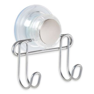 InterDesign Turn-N-Lock 2-Hook Suction Bar