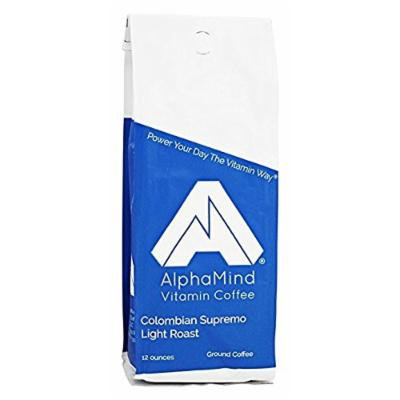 AlphaMind Vitamin Coffee Colombian Supremo - The Best Light Roast Coffee With Added Vitamins and Minerals