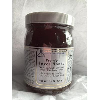 Premier Texas Honey, 2 lbs - Unfiltered, Unpasteurized, Totally Raw Honey. Delicious Wildflower Honey from Texas