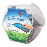 Touch Screen Wipes, 5 x 7 3/4, 200 Individual Foil Packets, Sold as 1 Each