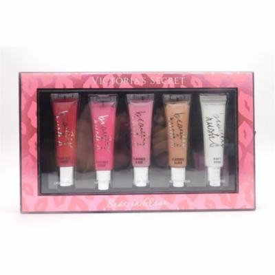 Victoria's Secret Beauty Rush Flavored Lip Gloss 5 Pc Set: Cherry Bomb, Love Berry, Candy baby, Mocktail Hour & Minty Kiss .46 oz Each