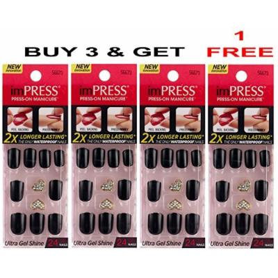 FREE OFFER KISS imPRESS TEXT APPEAL 2x Longer Lasting Short Nails by Broadway Press-On Manicure Nails (BUY 3 GET 1 FREE) by Broadway