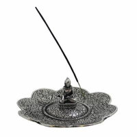 DharmaObjects Large 3 In 1 Tibetan Lotus Buddha Incense Holder Burner 6