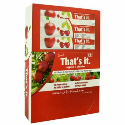 That's It Fruit Bar Apple plus Cherries -- 12 Bars pack of 4