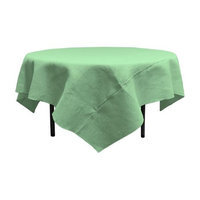 LA Linen TCBurlap90x90-Mint Dyed Natural Burlap Tablecloth Square Mint - 90 x 90 in.