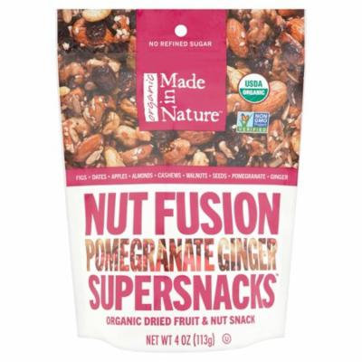 Made in Nature Organic Supersnacks Nut Fusion Pomegranate Ginger, 4 oz, 6 pack