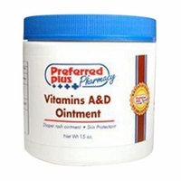 Preferred Plus Vitamins A And D Diaper Rash Ointment Jar - 15 Oz