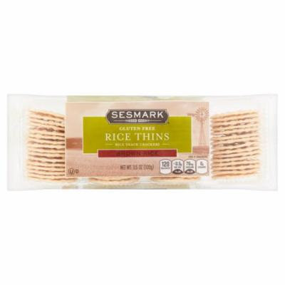 Sesmark Brown Rice Thins, 3.5 oz, 12 pack