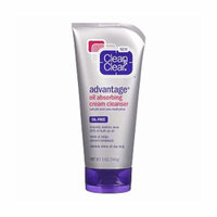 Clean And Clear Advantage Oil-Absorbing Cream Cleanser - 5 Oz, 2 Pack