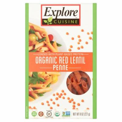 Explore Cuisine Organic Red Lentil Penne, 8 oz, 6 pack