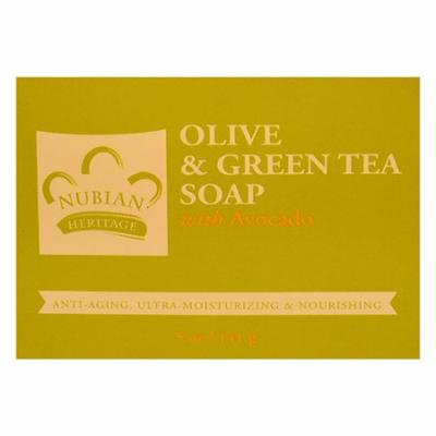 Nubian Heritage Bar Soap Olive and Green Tea with Avocado, 5 Oz