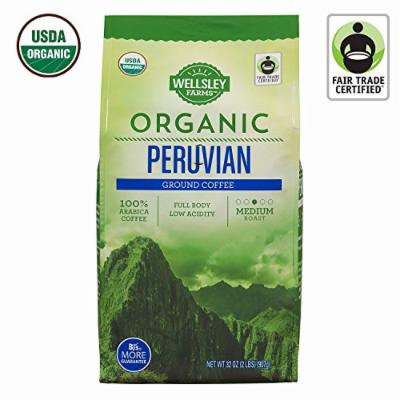 Wellsley Farms Organic Peruvian Ground Coffee, 32 oz.
