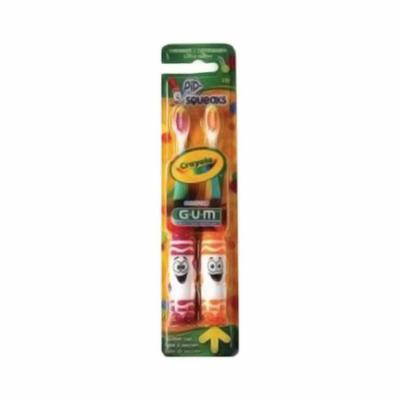 Gum Crayola Pip-Squeak Soft Toothbrush, Twin Pack - 2 Ea, 6 Pack