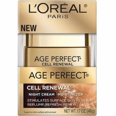 L'Oreal Paris Age Perfect Cell Renewal Night Cream Moisturizer 1.7 oz (Pack of 2)