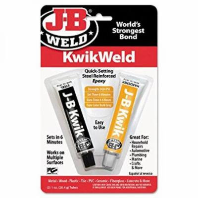 J-B Weld 8276 KwikWeld Quick Setting Steel Reinforced Epoxy - 2 oz