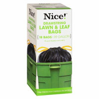 Nice! Drawstring Large Trash Bags 39 Gallon 18.0 ea (Pack of 12)