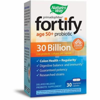 Nature's Way Primadophilus Fortify Age 50+ Probiotic Supplement 30 ea (Pack of 4)