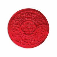 1 Unit Medallion Foil Embossed Red2