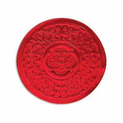 1 Unit Medallion Foil Embossed Red2