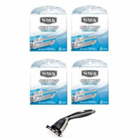 Compatible Razor + Schick Quattro Titanium Refill, 8 Ct (4 Pack)