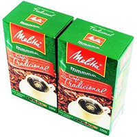 Melitta Traditional Roasted and Ground Coffee 17.6oz , Café Tradicional Torrado e Moído 500g (Pack of 02)