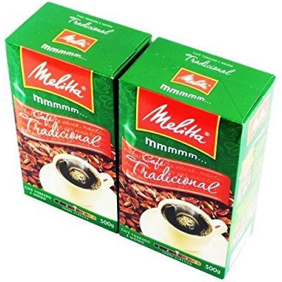 Melitta Traditional Roasted and Ground Coffee 17.6oz , Café Tradicional Torrado e Moído 500g (Pack of 02)