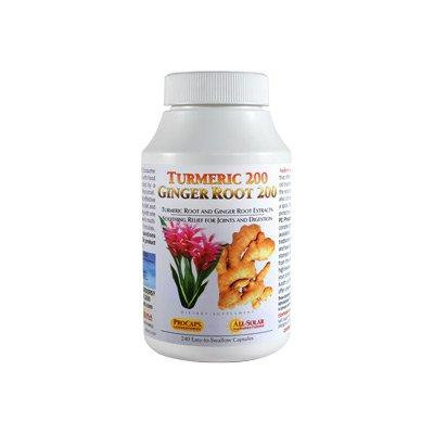 Turmeric 200 Ginger Root 200 240 Capsules