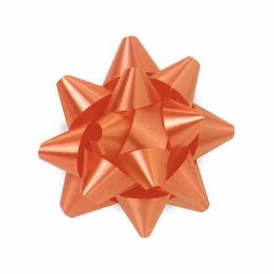 2 Unit Tropical Orange Medium Star Bows 3-1/2