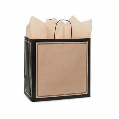 1 Unit Black & Kraft Duets Bags Bulk 13x7x13