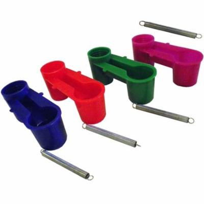 12 Pack Of Multi Colored Soda Pop Water Bottle Bird Drinker Cups & Mounting Springs