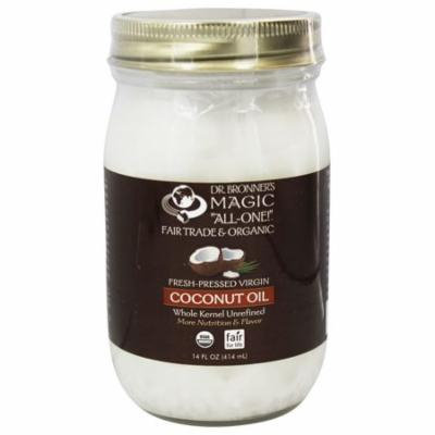 Dr. Bronners - Magic Fresh-pressed Virgin Coconut Oil Whole Kernel Unrefined - 14 Oz(pack of 6)