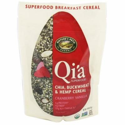 Nature's Path Organic Qi'a Gluten-Free Superfood Chia, Buckwheat & Hemp Cereal, Cranberry Vanilla, 7.9 Ounce(pack of 3)