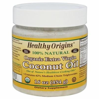 Healthy Origins - Organic Extra Virgin Coconut Oil 100% Natural - 16 oz(pack of 4)