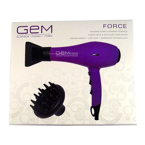 Gem Force Intense Ionic Ceramic Hair Dryer- Purple