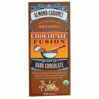 The Tea Room Organic Chocolate Fusion Bar Dark Chocolate Almond Caramel -- 1.8 oz pack of 6