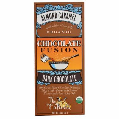 The Tea Room Organic Chocolate Fusion Bar Dark Chocolate Almond Caramel -- 1.8 oz pack of 6